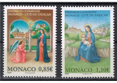 MONACO 2017 Christmas 2v MNH**