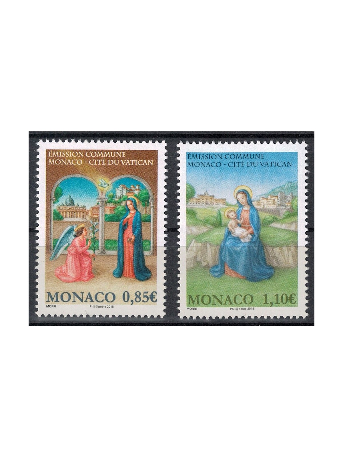 MONACO 2017 Natale 2v MNH**