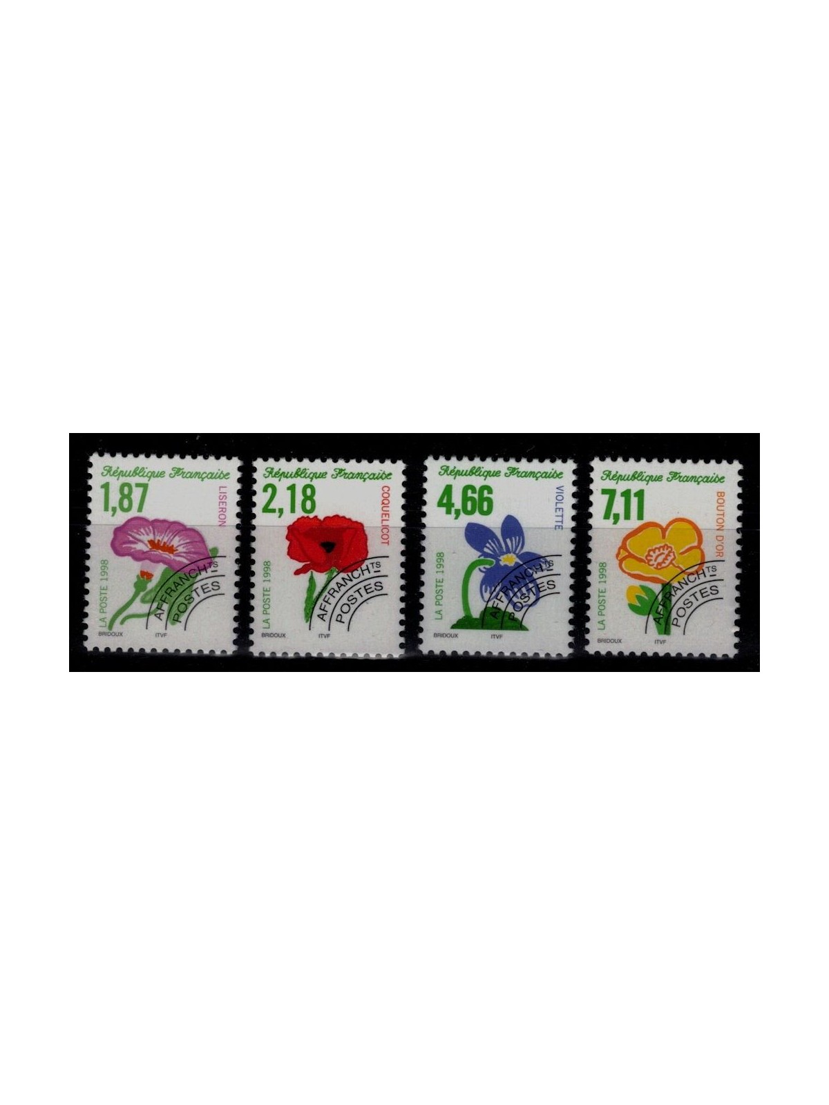 FRANCIA 1998 Preannullati (Fiori selvatici) 4v MNH**