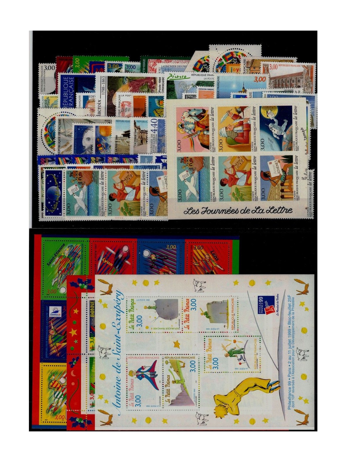 FRANCIA 1998 Annata completa 70v + 3 BF MNH**