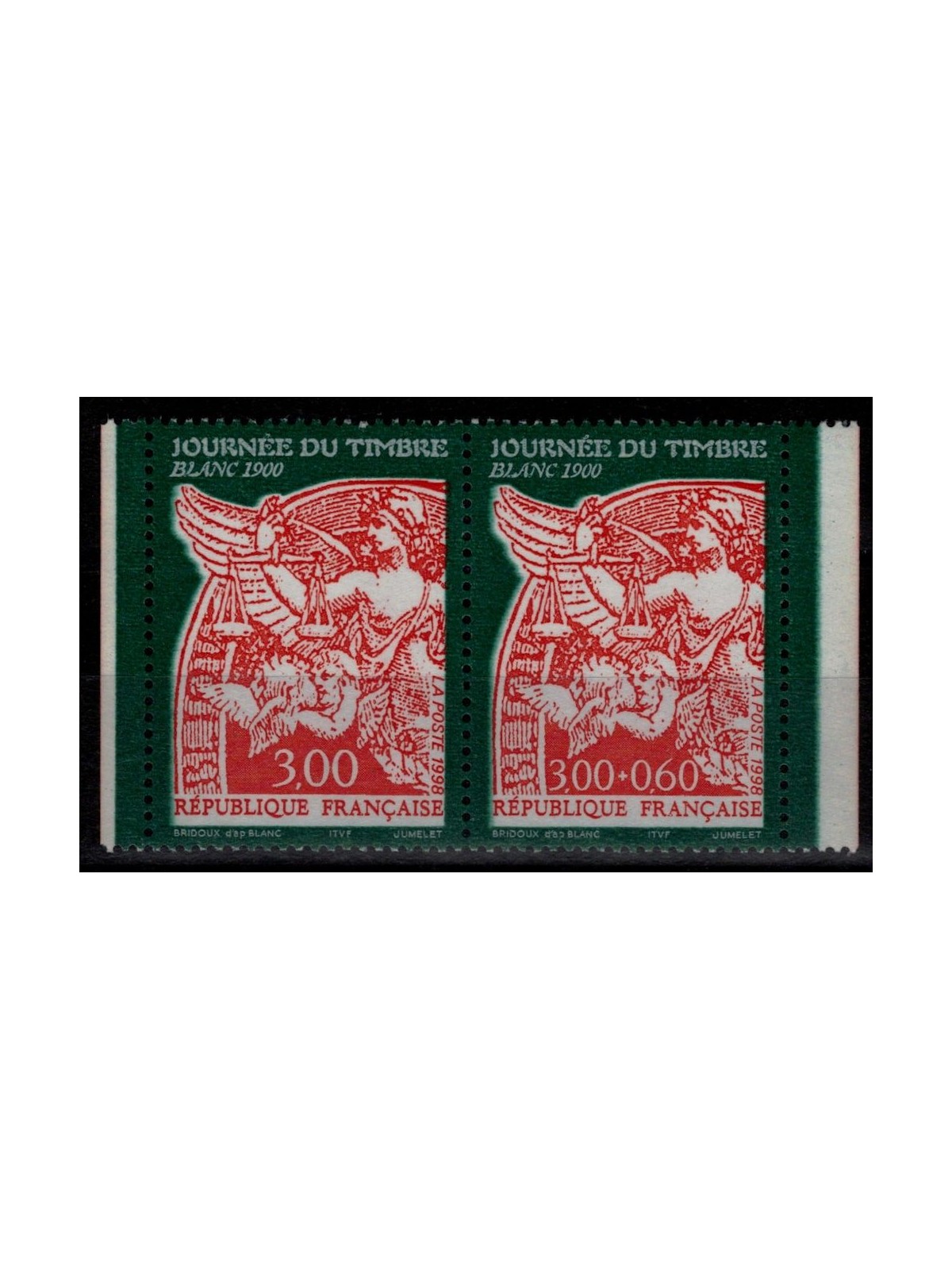 FRANCE 1998 Stamp Day (from booklet) 2v MNH**