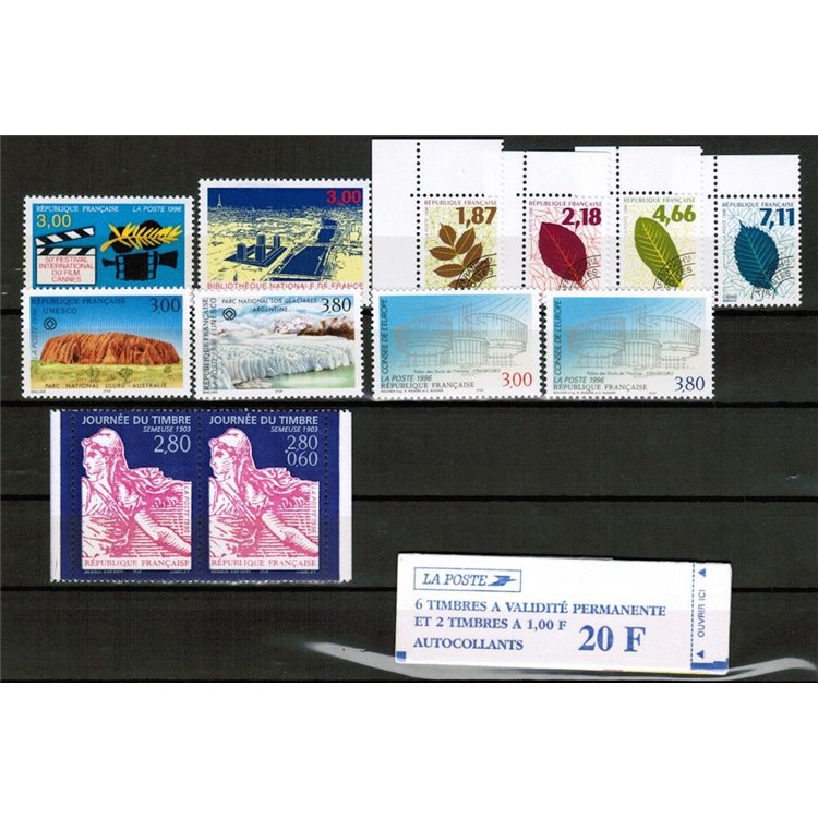 FRANCIA 1996 annata completa 65v + 1 LB MNH**
