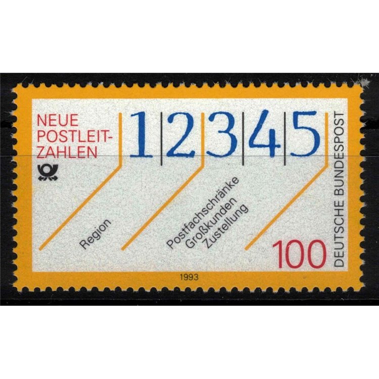 GERMANIA BRD 1993 Nuovi numeri delle zone postali MNH**