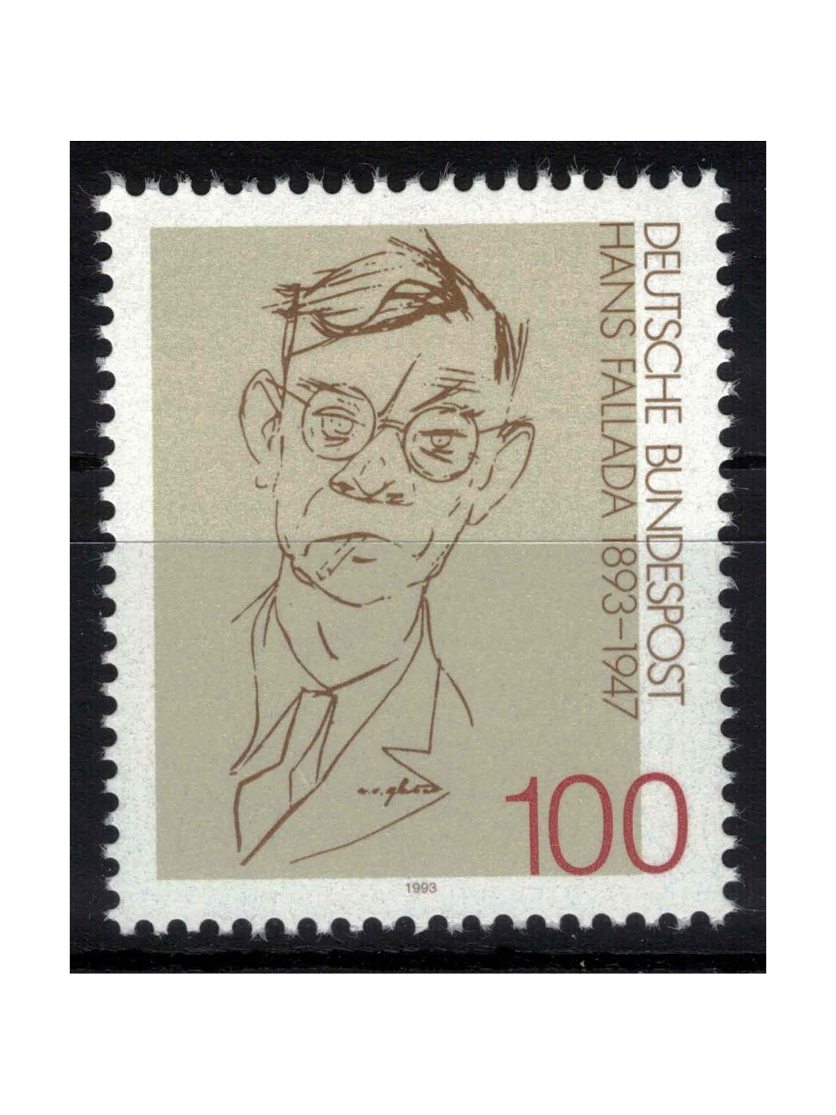 GERMANIA BRD 1993 Hans Fallada MNH**