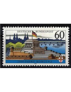 GERMANIA BRD 1992 Città di Koblenz (carta non fluorescente) MNH**