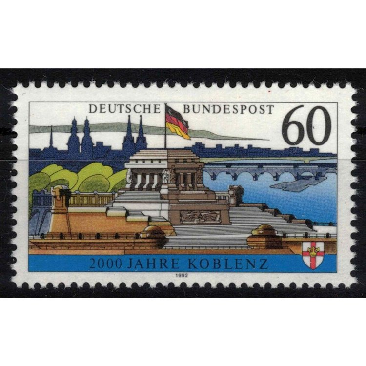 GERMANY BRD 1992 City of Koblenz (non-fluorescent paper) MNH**