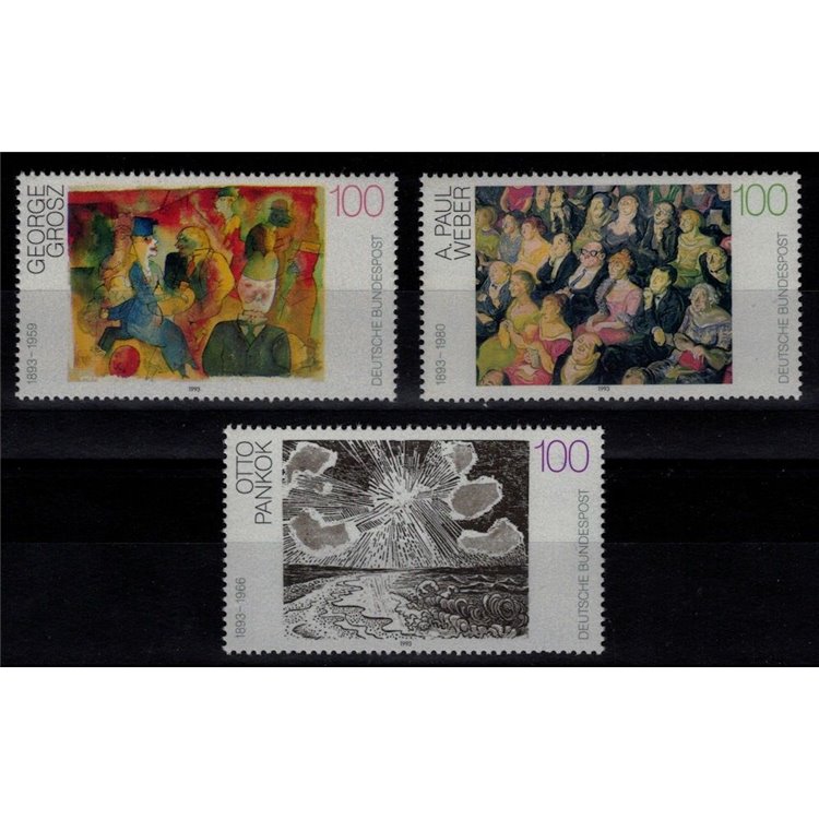 GERMANY BRD 1993 German painters 3v MNH**