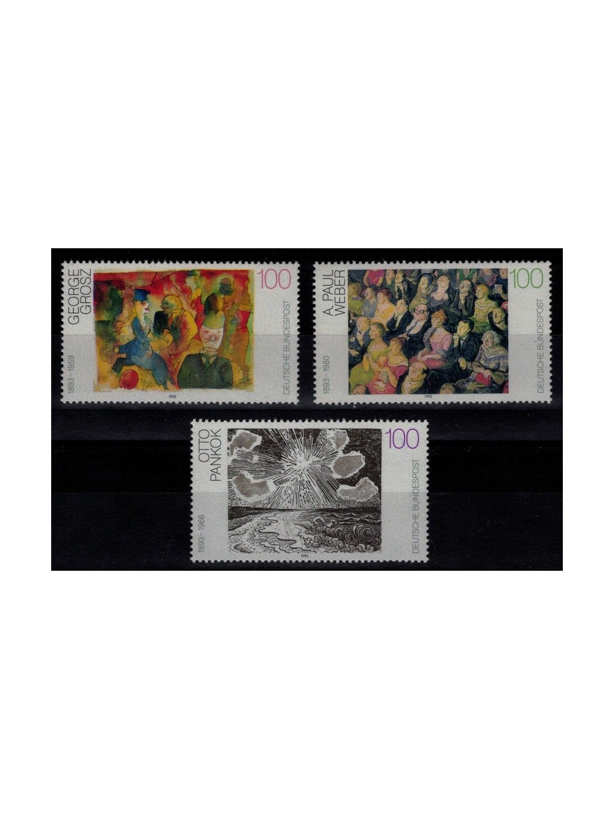 GERMANY BRD 1993 German painters 3v MNH**