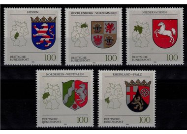 GERMANY BRD 1993 Coats of Arms of the Provinces 5v MNH**