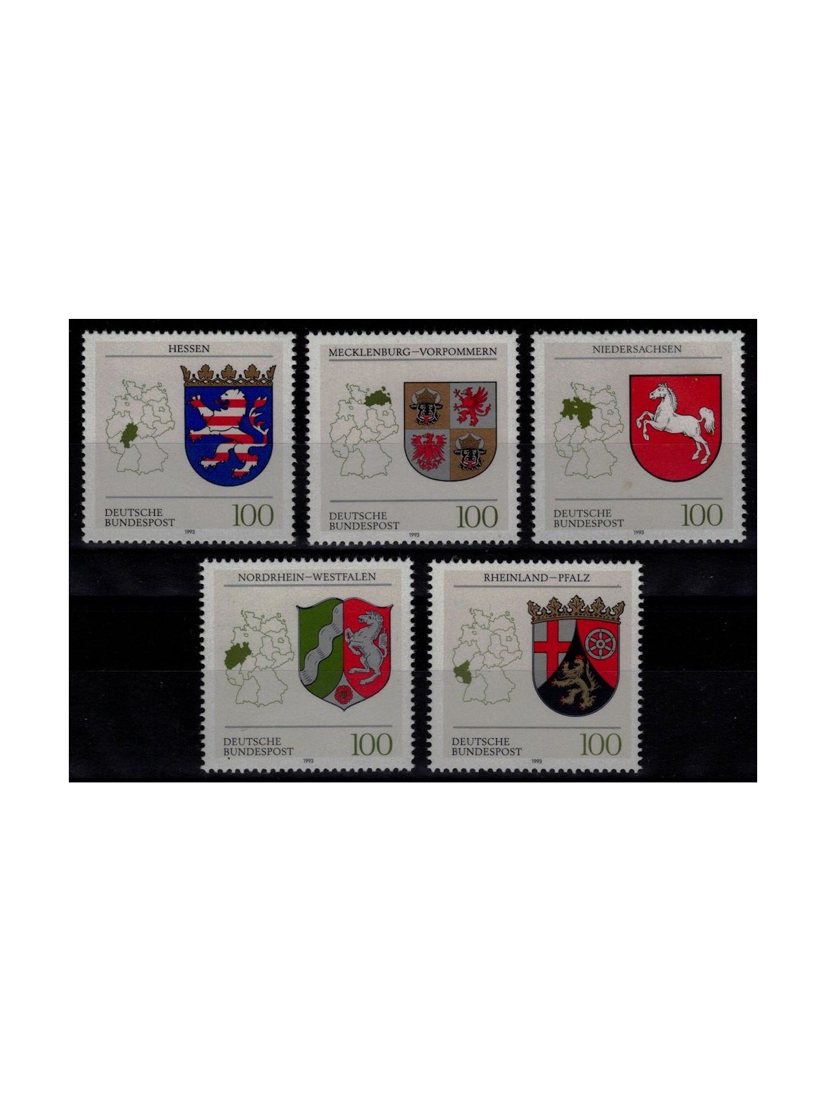 GERMANIA BRD 1993 Stemmi delle Province 5v MNH**