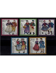 GERMANY BRD 1993 Regional costumes 5v MNH**