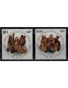 GERMANY BRD 1993 Christmas 2v MNH**