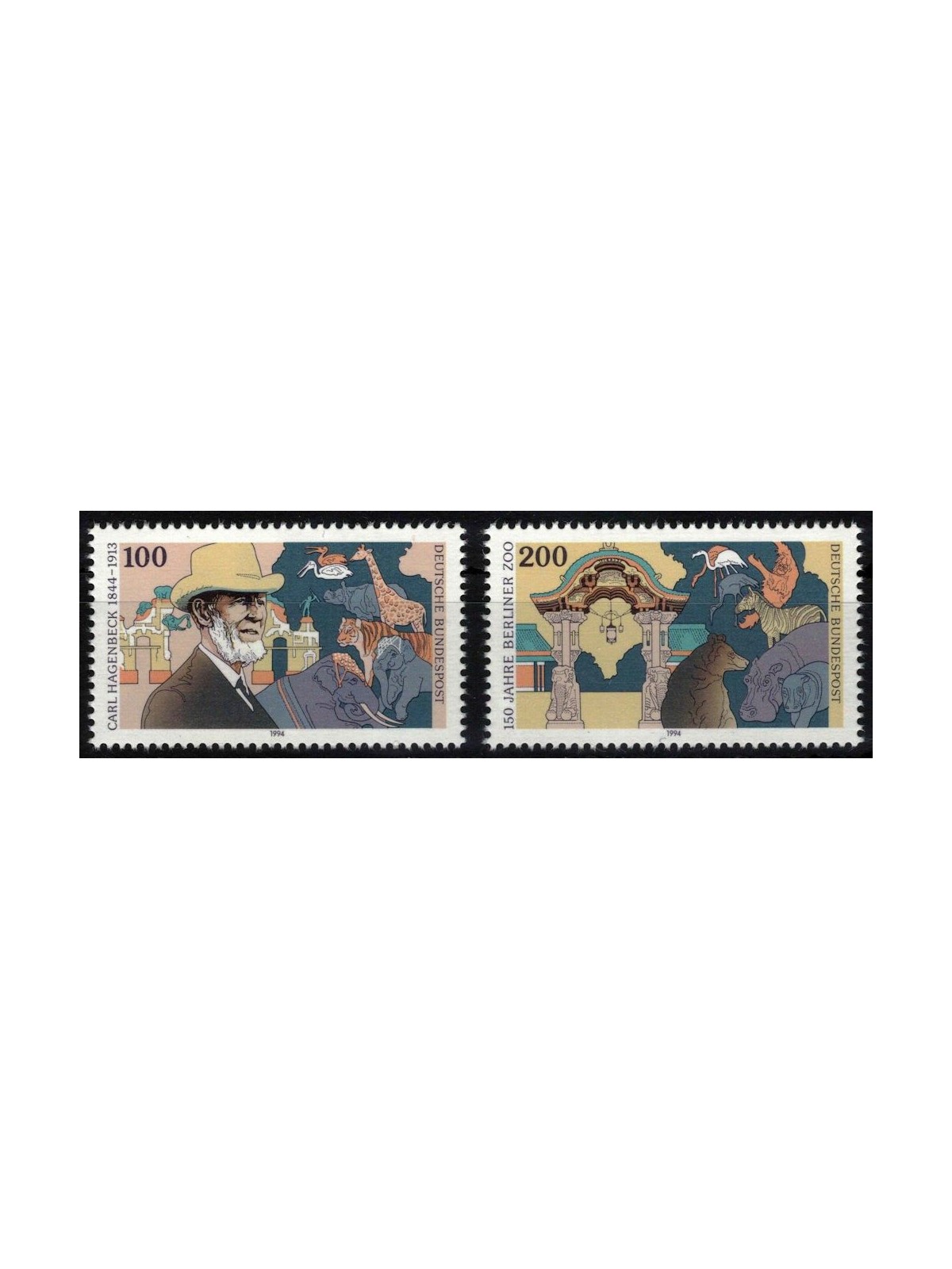 GERMANIA BRD 1994 Carl Hagenbeck 2v MNH**