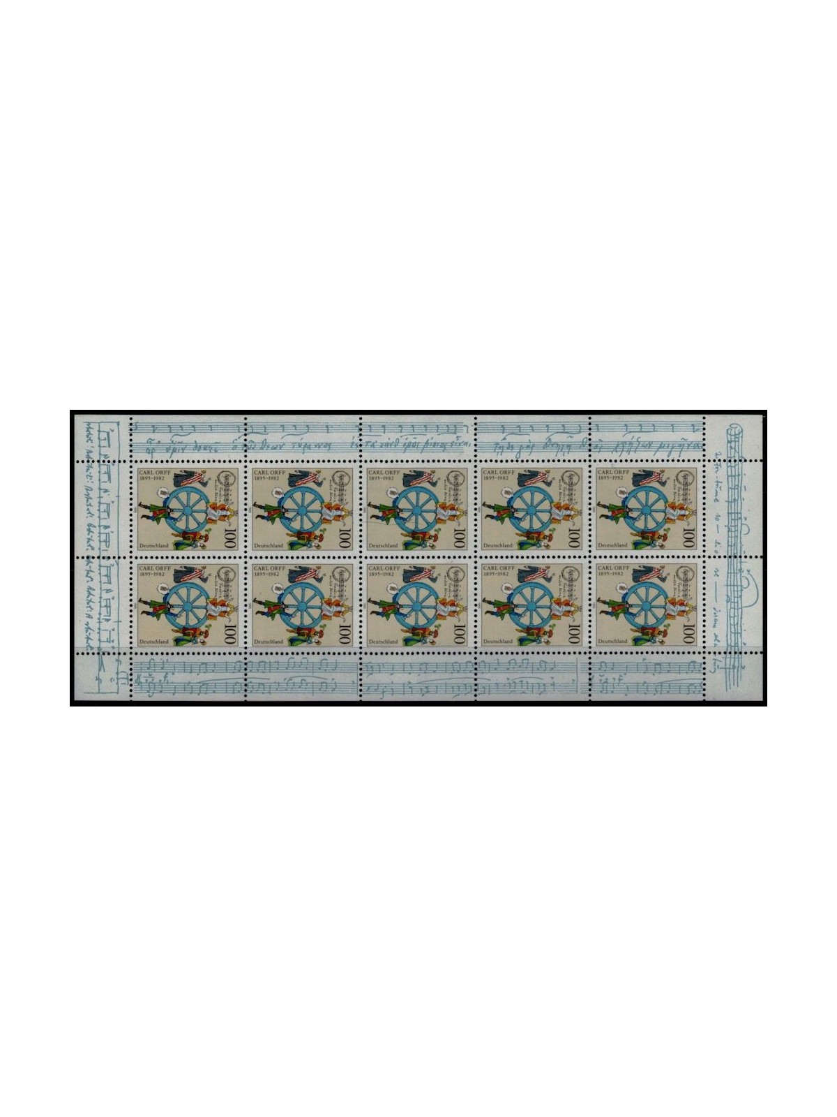 GERMANY BRD 1995 Carl Orff m/s MNH**