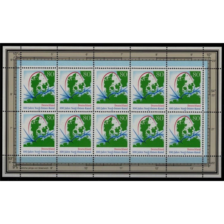 GERMANIA BRD 1995 Canale del Mare del Nord MF MNH**