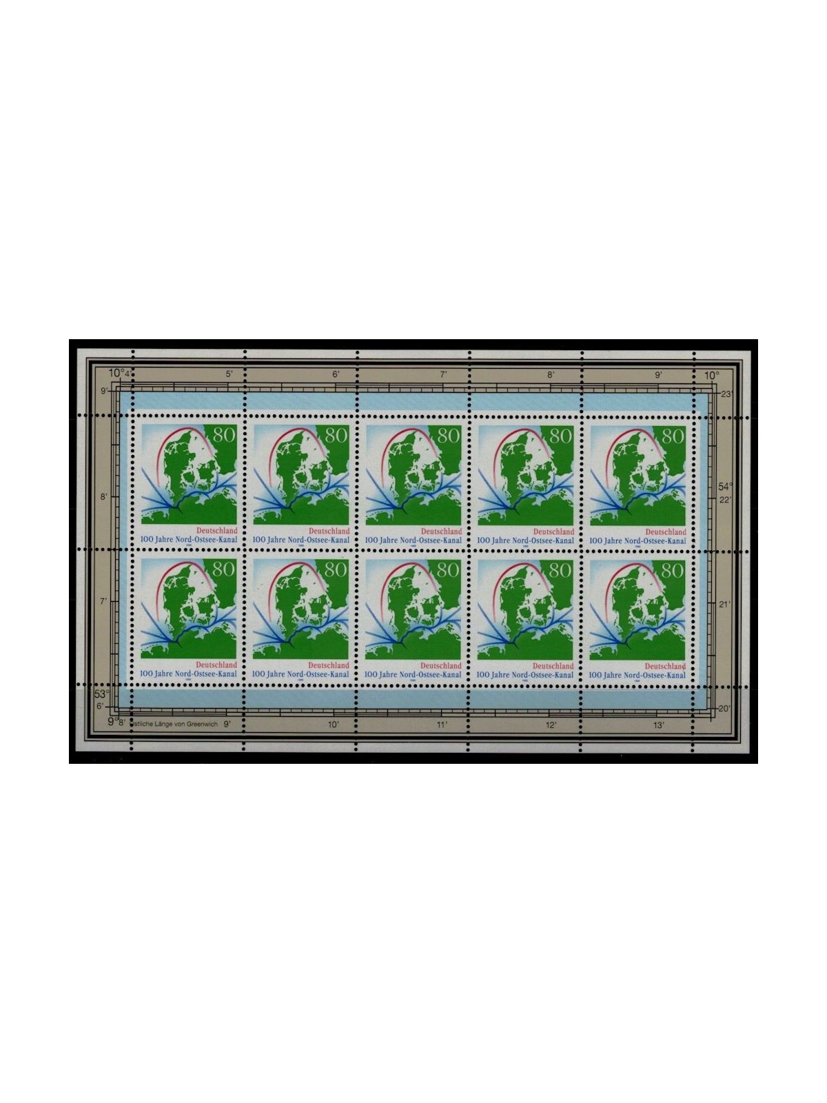 GERMANIA BRD 1995 Canale del Mare del Nord MF MNH**