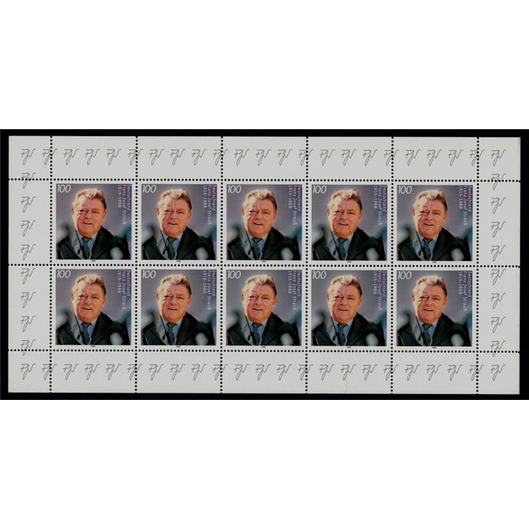 GERMANY BRD 1995 Franz Josef Strauss m/s MNH**