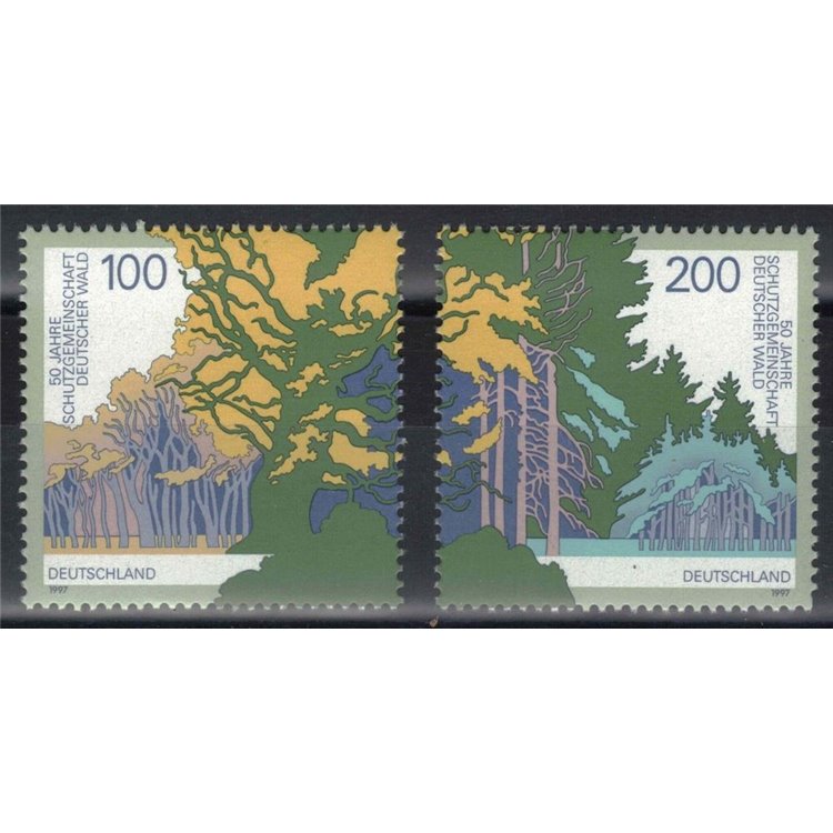 GERMANIA BRD 1997 Protezione delle foreste 2v MNH**