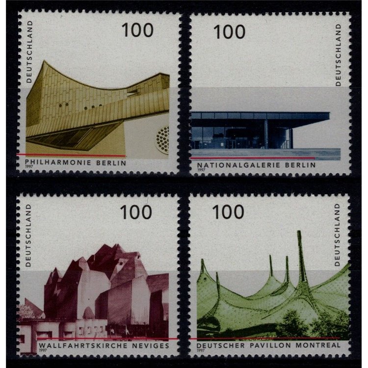 GERMANY BRD 1997 German architecture 4v MNH**