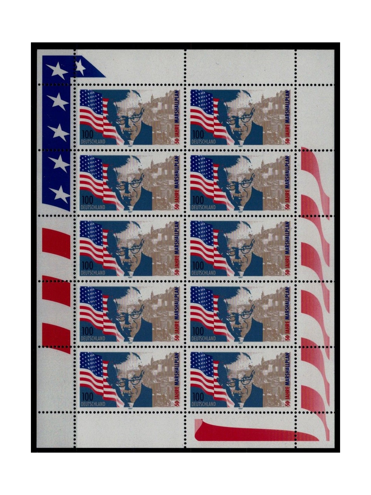 GERMANY BRD 1997 Marshall Plan m/s MNH**