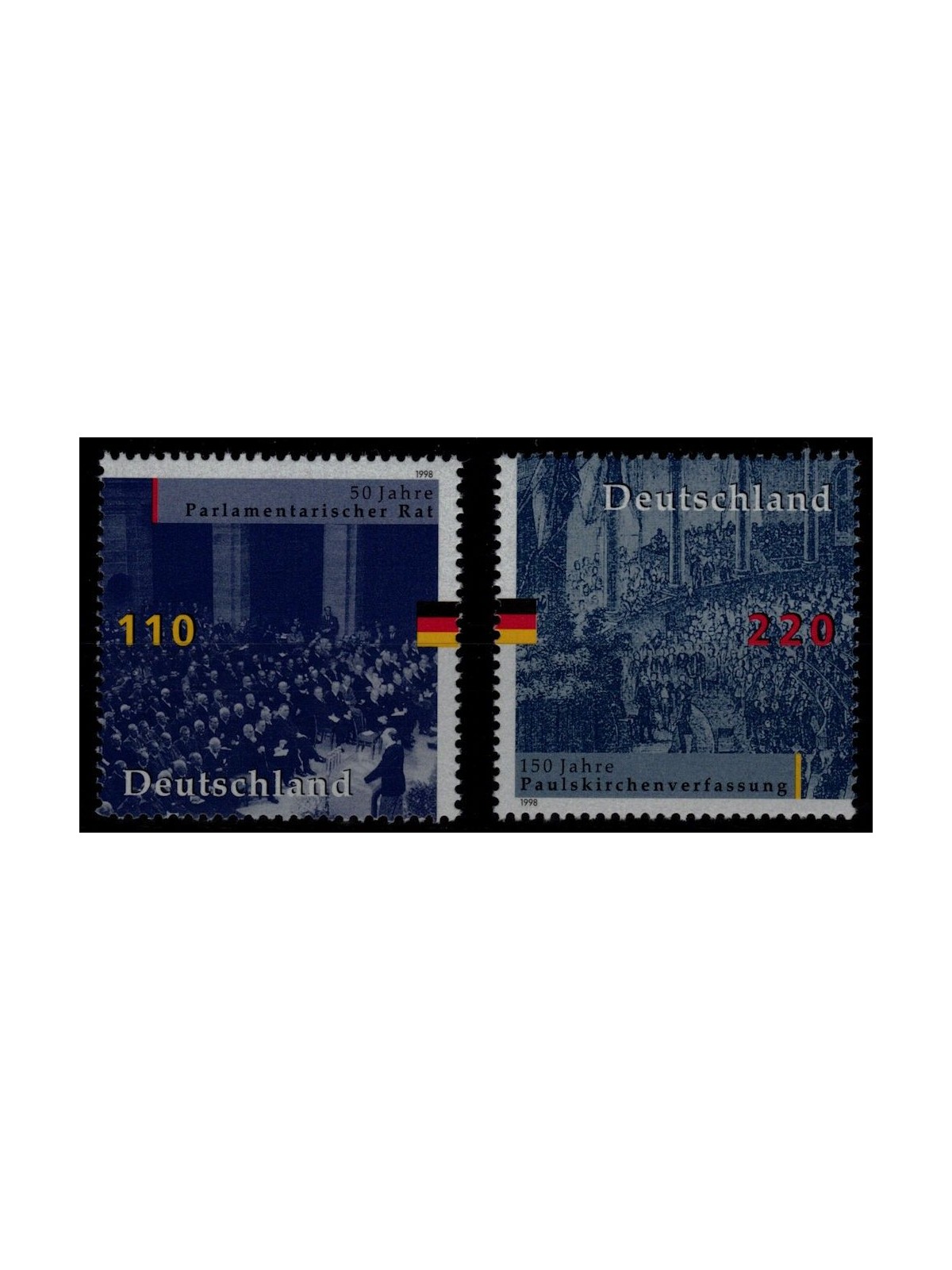 GERMANY BRD 1998 Constitution of the Confederation 2v MNH**
