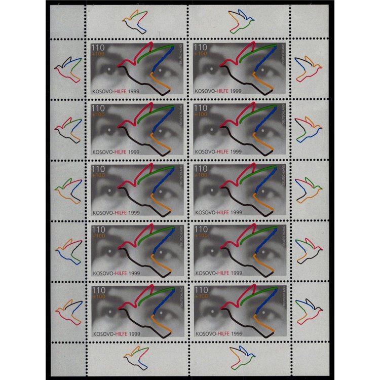 GERMANIA BRD 1999 Aiuto al Kosovo MF MNH**