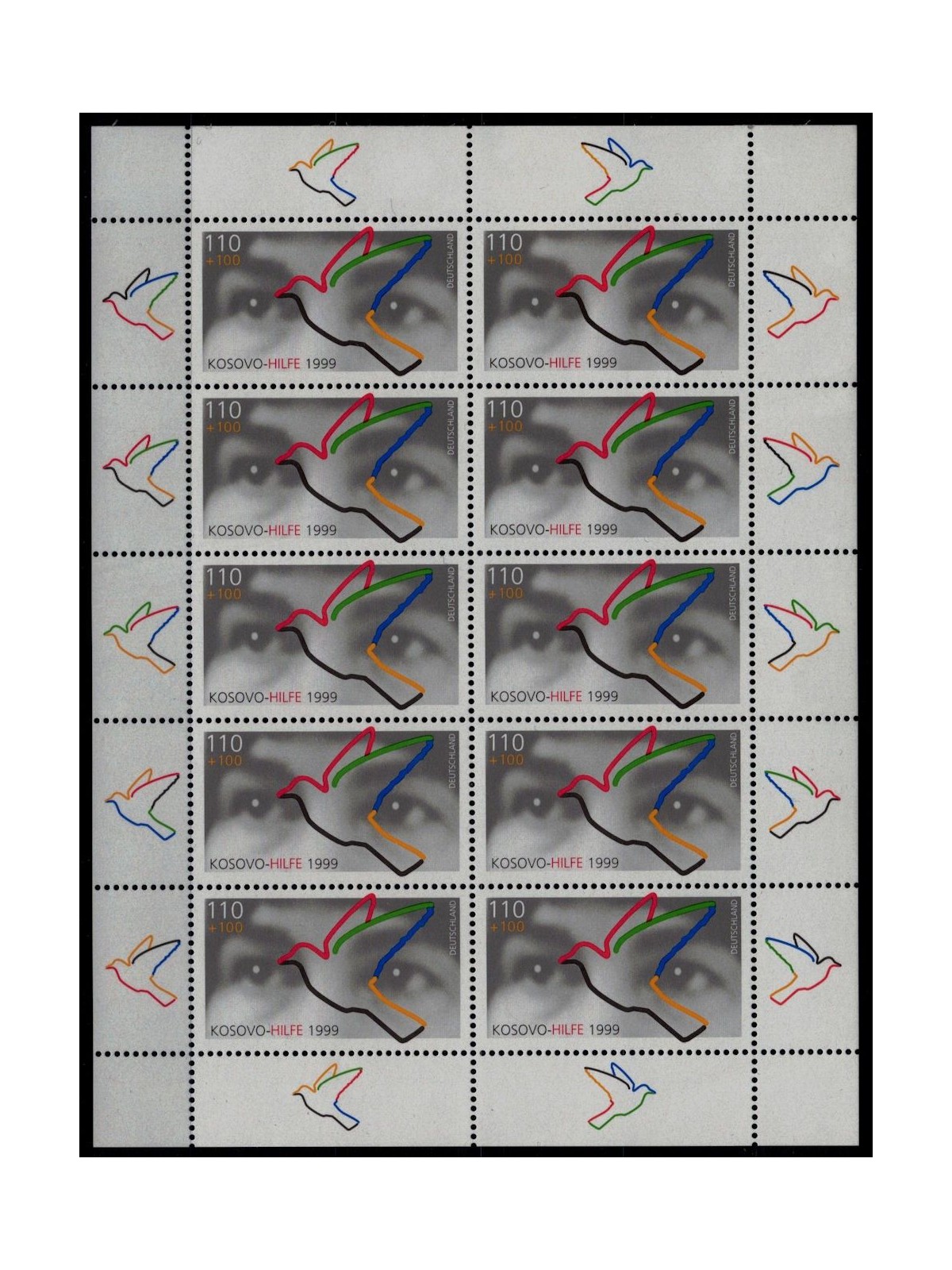 GERMANIA BRD 1999 Aiuto al Kosovo MF MNH**