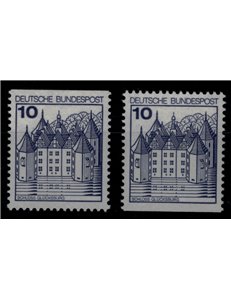 GERMANIA BRD 1977 Castelli e fortezze (10p) da LB 2v MNH**