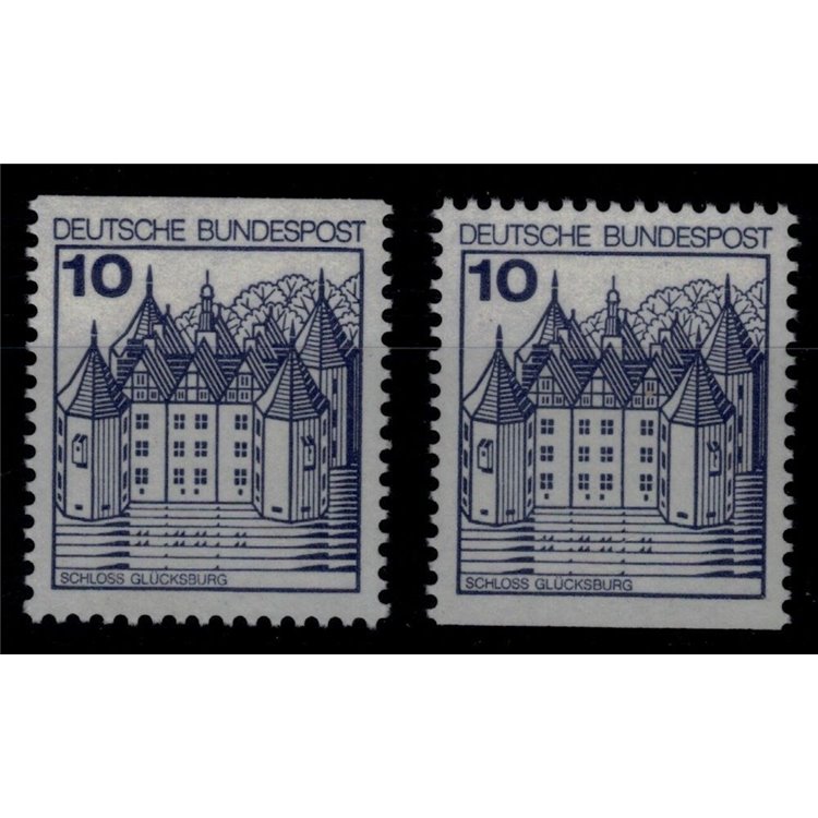 GERMANIA BRD 1977 Castelli e fortezze (10p) da LB 2v MNH**