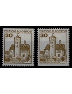 GERMANIA BRD 1977 Castelli e fortezze (30p) da LB 2v MNH**