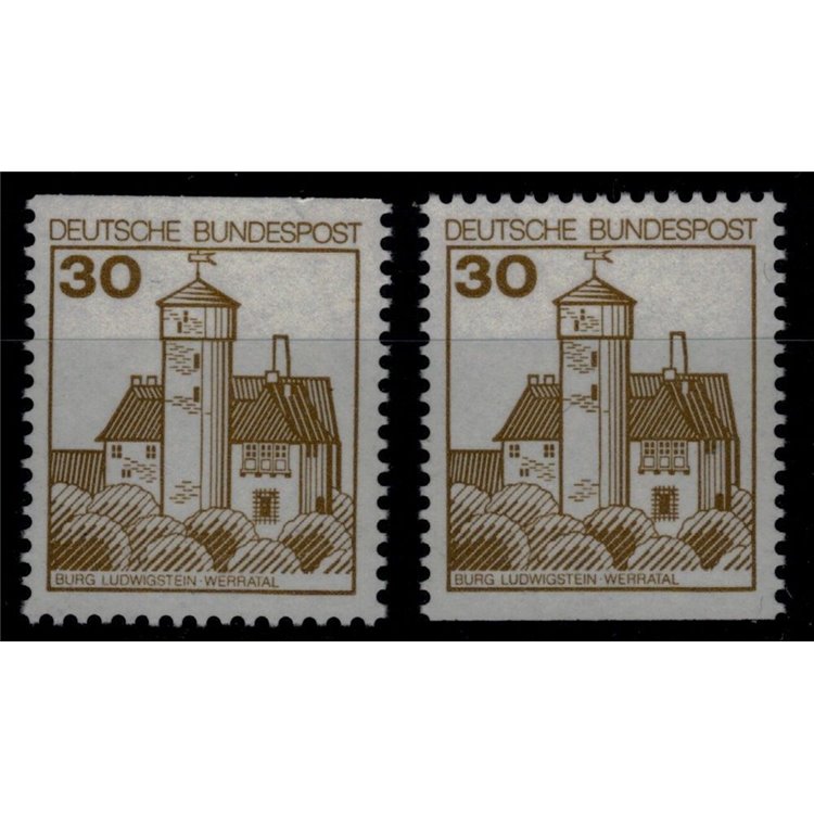 GERMANY FRG 1977 Castles and Fortresses (30p) from booklet 2v MNH**