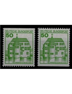 GERMANIA BRD 1980 Castelli e fortezze (50p) da LB 2v MNH**