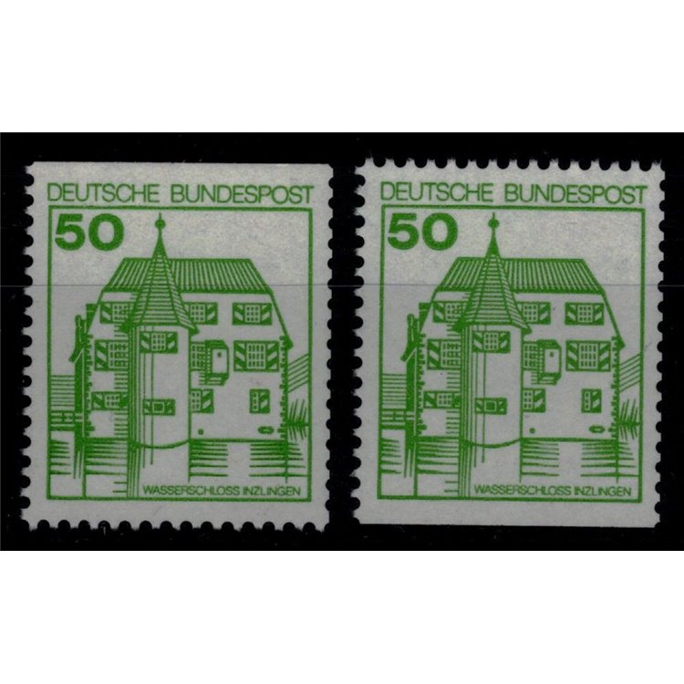 GERMANIA BRD 1980 Castelli e fortezze (50p) da LB 2v MNH**