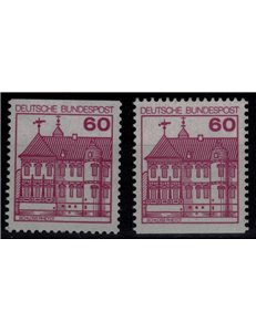 GERMANIA BRD 1979 Castelli e fortezze (60p) da LB 2v MNH**