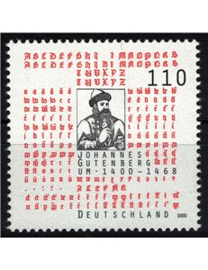 GERMANIA BRD 2000 Johannes Gutenberg MNH**