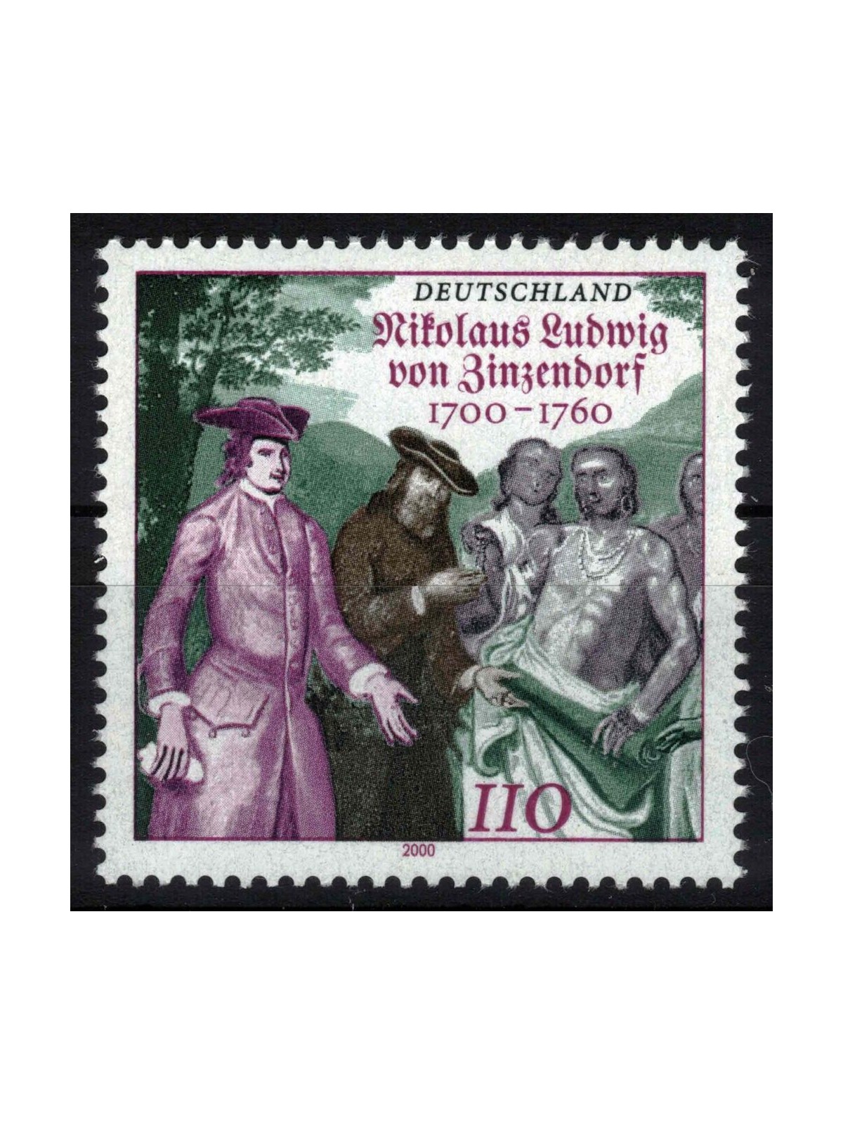 GERMANY BRD 2000 Nikolaus Ludwig von Zinzendorf MNH**