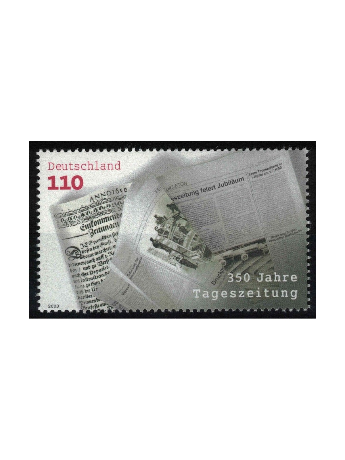 GERMANY BRD 2000 German Newspapers MNH**