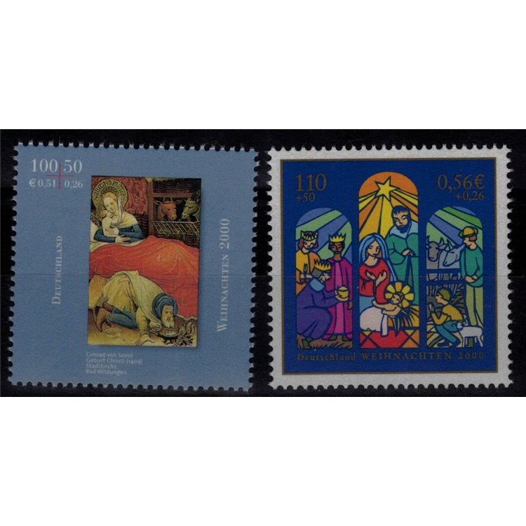 GERMANY BRD 2000 Christmas 2v MNH**