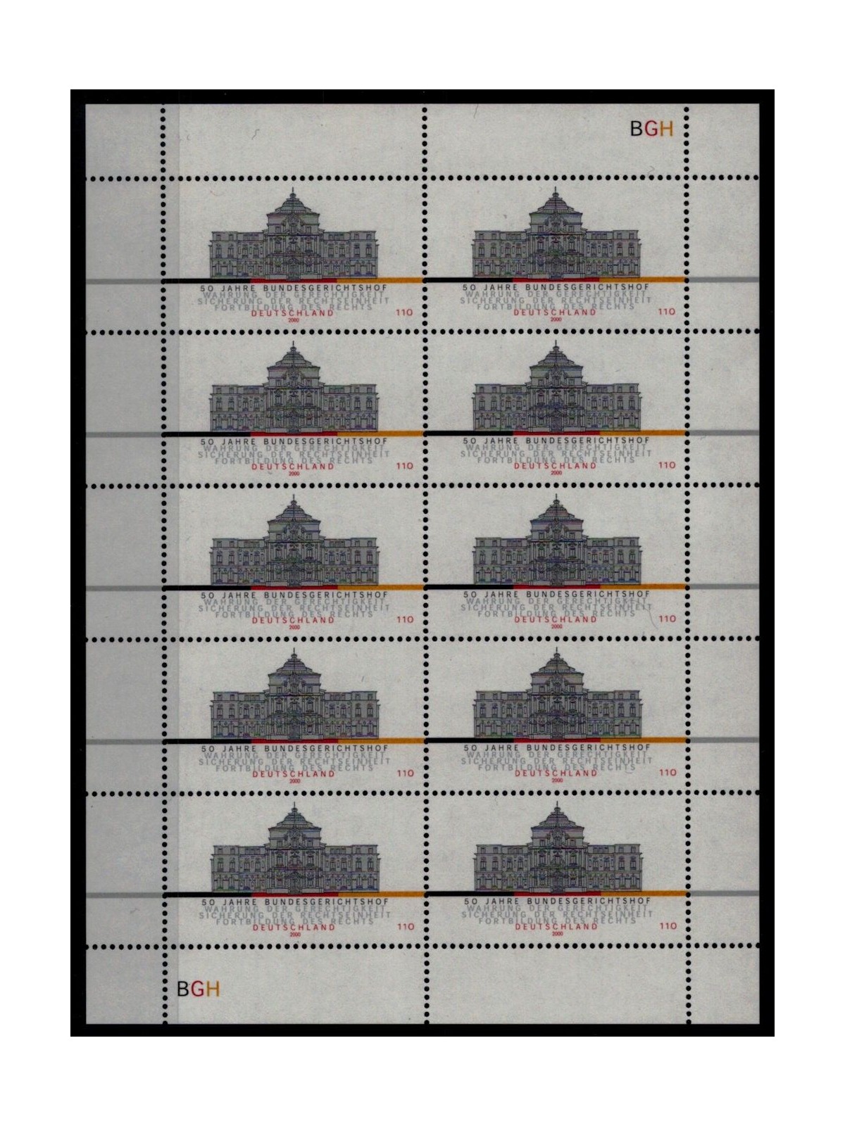 GERMANY BRD 2000 Federal Court of Justice m/s MNH**