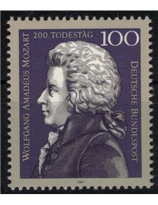 GERMANIA BRD 1991 Wolfgang Amadeus Mozart MNH**
