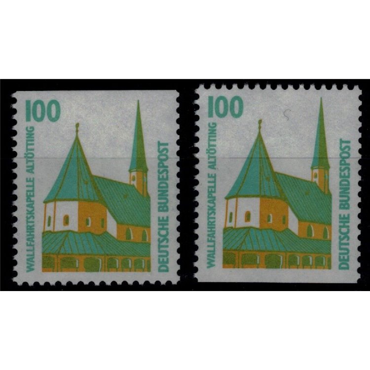 GERMANIA BRD 1989 Monumenti celebri (100p) da LB 2v MNH**