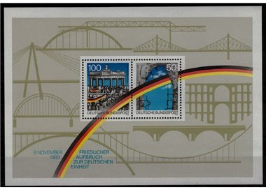 GERMANIA BRD 1990 Cortina di ferro e Muro di Berlino BF MNH**