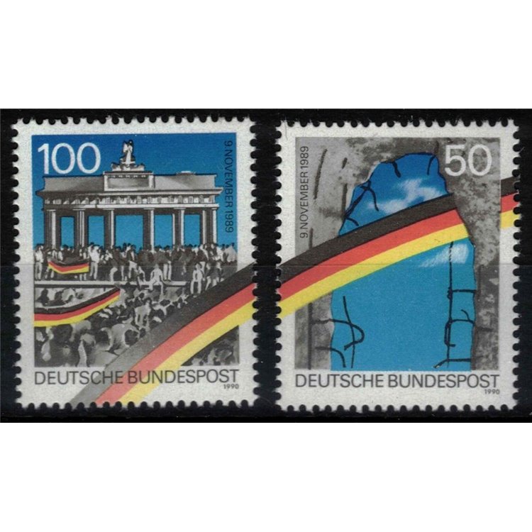 GERMANY BRD 1990 Iron Curtain and Berlin Wall (from s/s) 2v MNH**