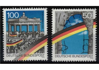 GERMANY BRD 1990 Iron Curtain and Berlin Wall (from s/s) 2v MNH**