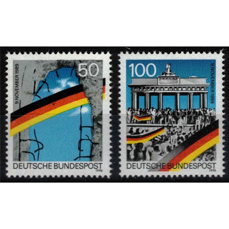 GERMANY BRD 1990 Iron Curtain and Berlin Wall 2v MNH**