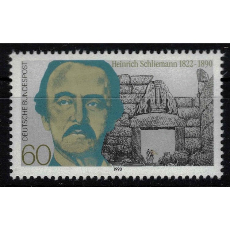 GERMANIA BRD 1990 Heinrich Schliemann MNH**