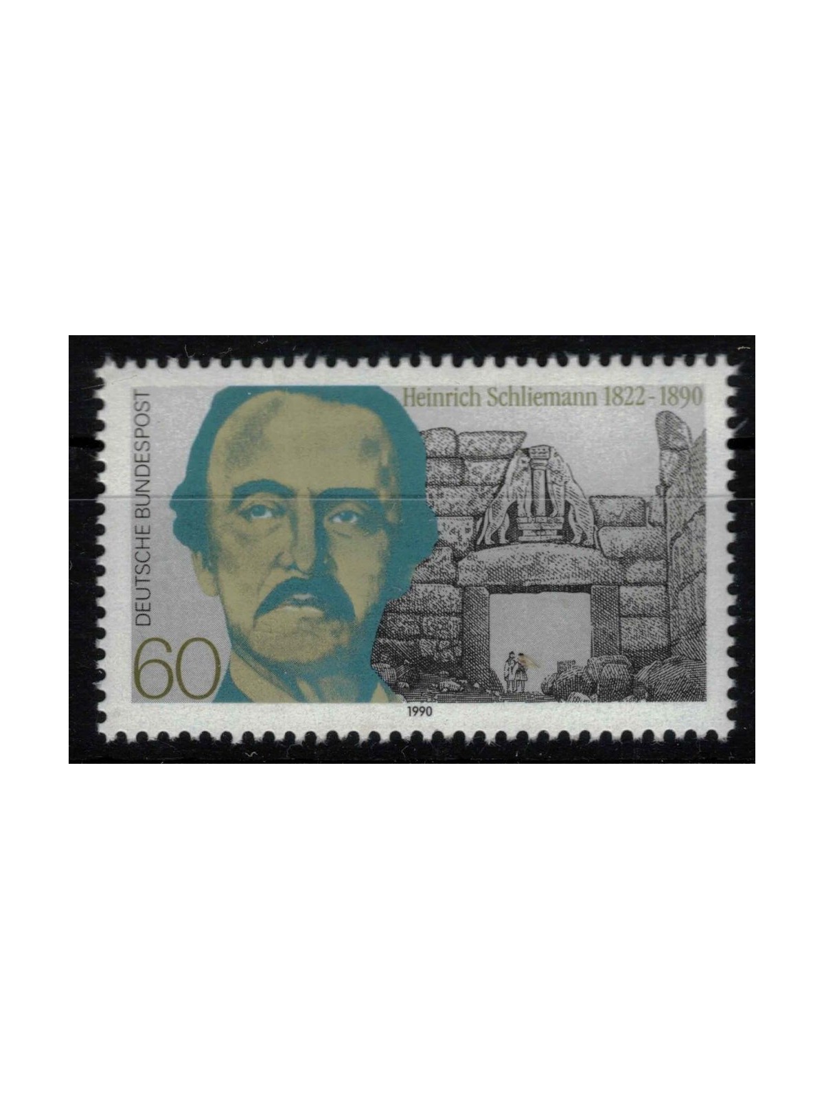 GERMANY BRD 1990 Heinrich Schliemann MNH**