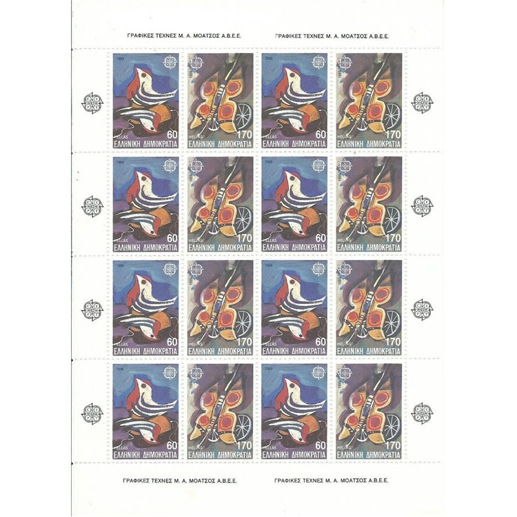 GRECIA 1989 Europa MF MNH**