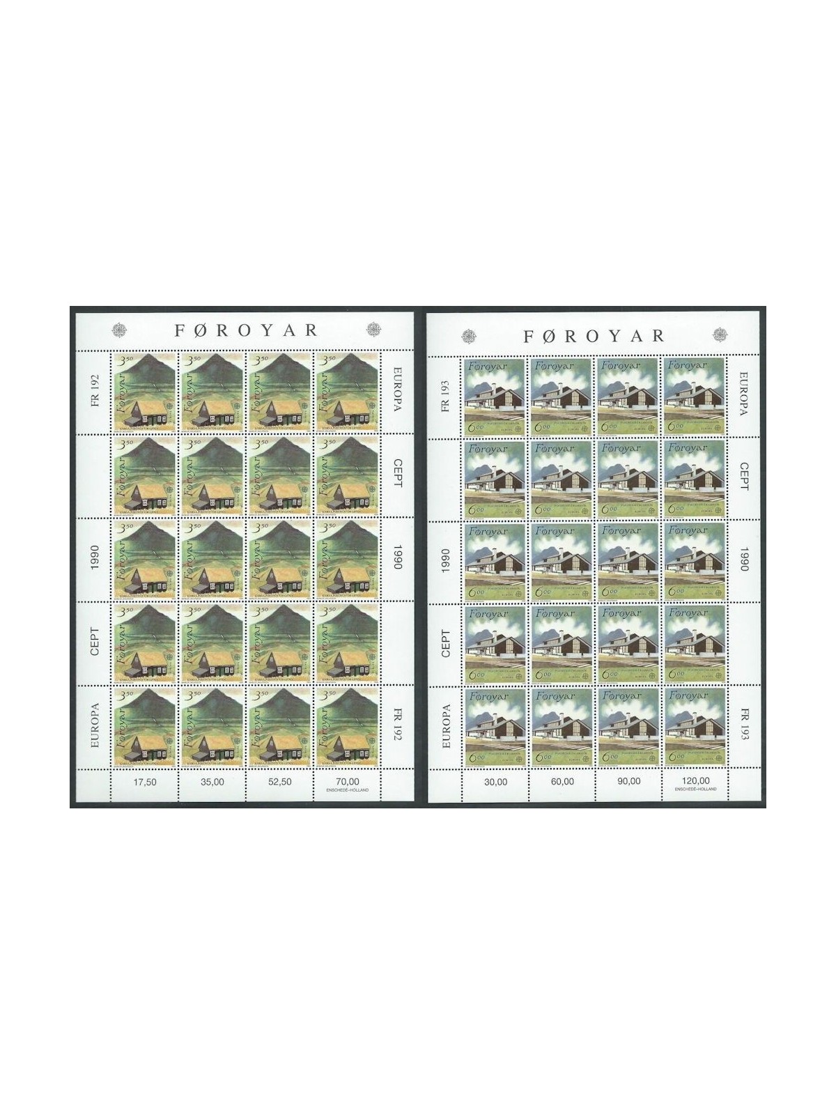 FAEROER 1990 Europa 2 MF MNH**