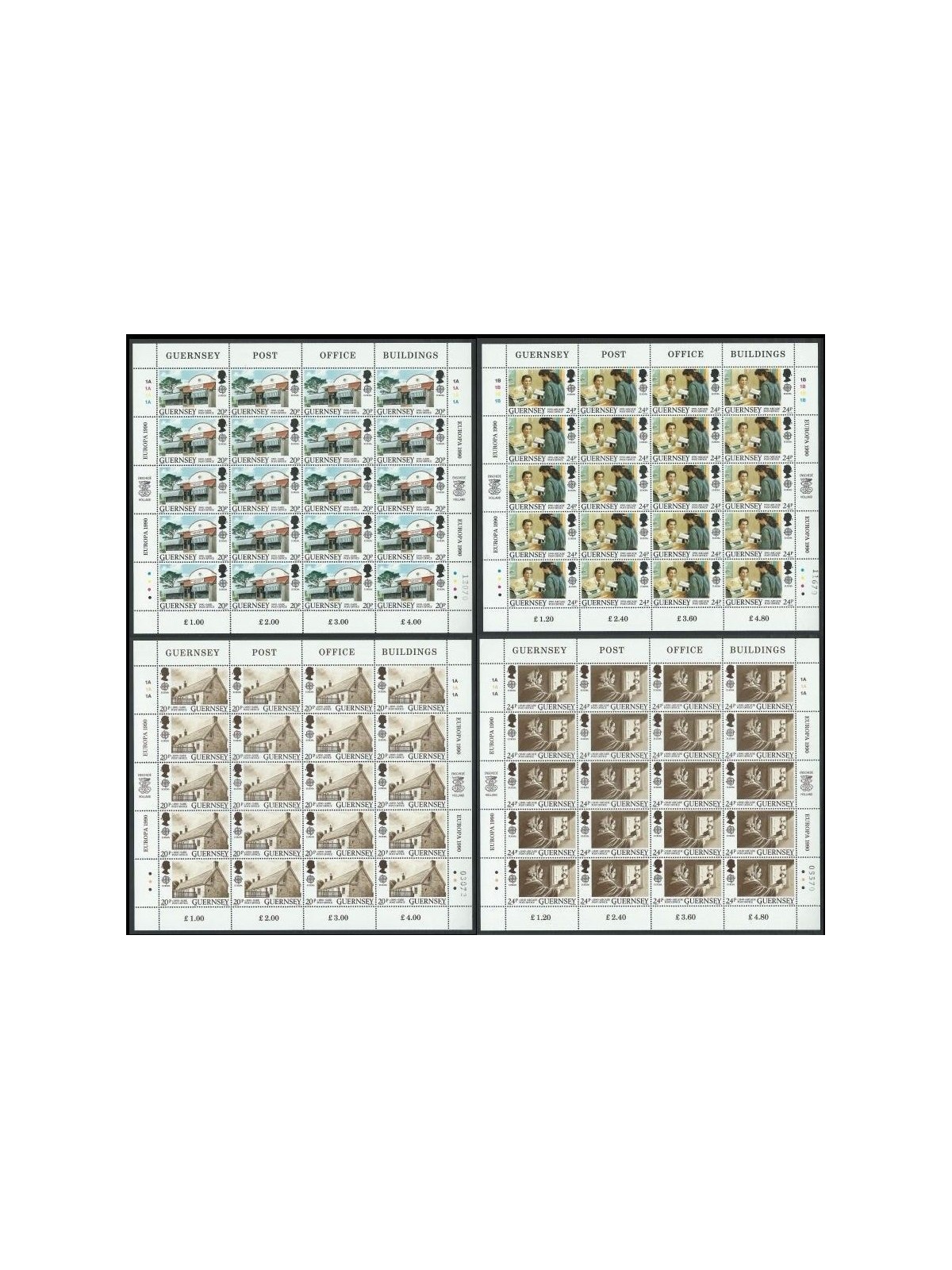 GUERNSEY 1990 Europa 4 MF MNH**